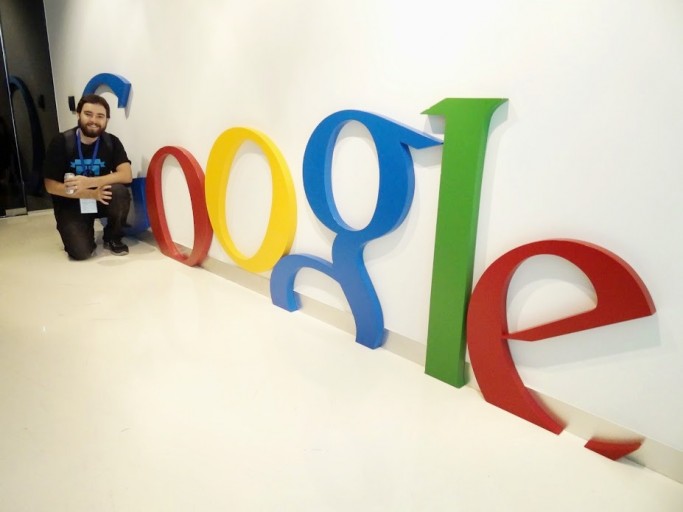 Tiago Anoze Emerick na sede da Google na América Latina